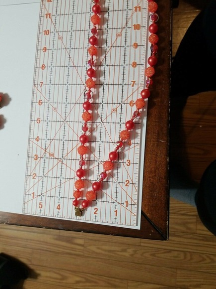 Vintage Made In Hong Kong Demi Parure Double Stranded Neckace And Earrings - Picture 9 of 10